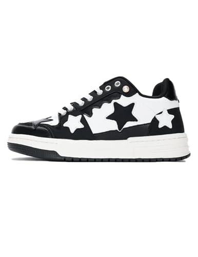 Aelfric Eden Sneakers Starry Climb Stars All-Match Skate Shoes Color Blocking Patchwork Lace-up Sneaker Comfy Walking Shoes2