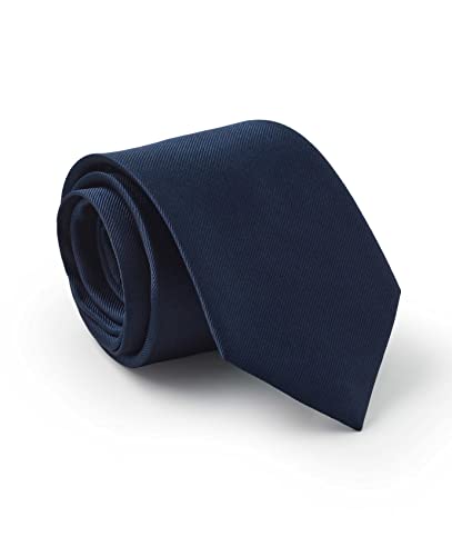 THE SAVILE ROW COMPANY LONDON Mens Luxury Silk Tie - Navy Fine Twill