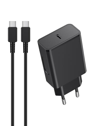 45W Cargador para Samsung Carga Rapida, Tipo C Cargador USB C con 2M Cable Compatible con Samsung Galaxy S25/S24/S23/S22/S21/S20 Ultra Plus S25+ Note 20/10/9/A73/A53/A52, Cargado Movil Rapido Enchufe