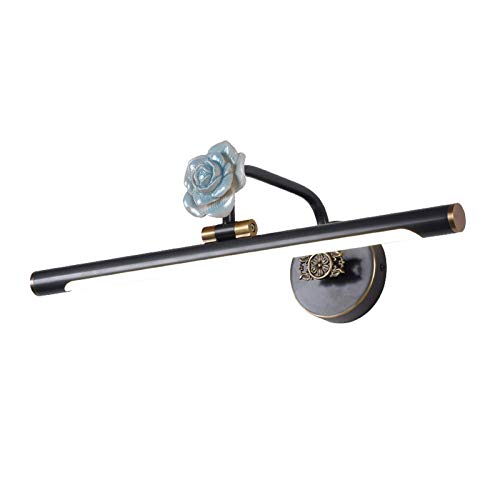 Espejo lámpara LED vintage para baño con luz de cuadro de 45cm 9W 2