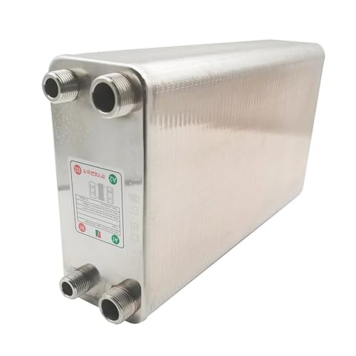 YXZKJZJ Intercambiador de Calor de Acero Inoxidable de 100 Placas, Calentador de Agua de Placas soldadas SUS304 Uso Multifuncional(32,Same Side)