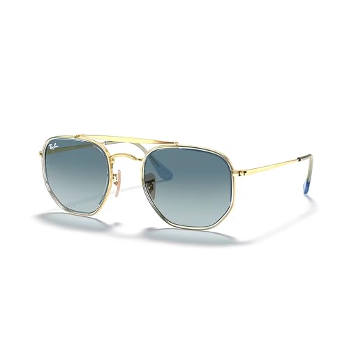 Ray-Ban The Marshal II RB3648M 91233M 52MM Gold/Blue Gradient Hexagonal