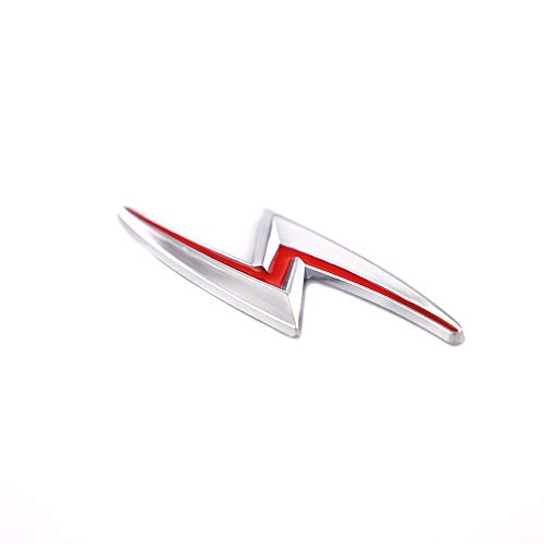 3D Metal S Lightning Emblem Hood Badge For Jdm Styling Trunk Lid Nameplate Sticker (Silver) #TOP1