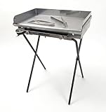 Yelloo - INOXLINE 620 Grillrost 60x45 cm mit glatter Grillplatte aus Edelstahl AISI430, BBQ Gasgrill mit zwei Brennern