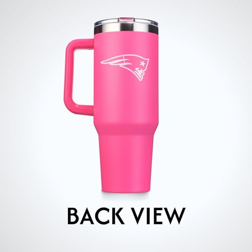 Image of The Memory Company Officially Licensed NFL - New England Patriots 40oz Pink Game Day Tumbler with Team Logo