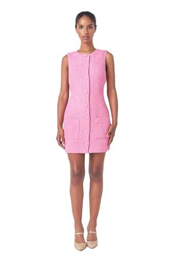 endless rose Women's Sleeveless Tweed Mini Dress