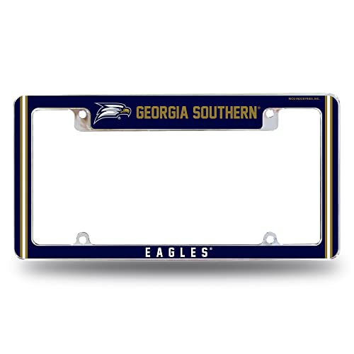 Rico Industries NCAA Georgia Southern Eagles Alternate 12" x 6" Chrome All Over Automotive License Plate Frame for Car/Truck/SUV