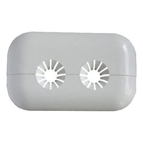 Rosette universelle carrée MONTSERRAT en blanc pour finition propre de tuyauterie lot de 25