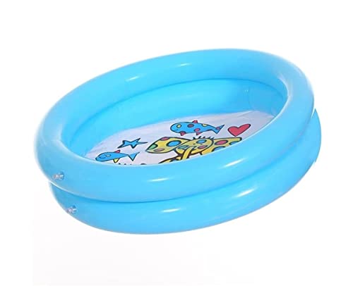 Piscina Infantil, Inflatable Pool 2 Ring Paddling, Round Above Ground Swimming Summer Water Fun Bathtub Garden(Blue,2pcs)