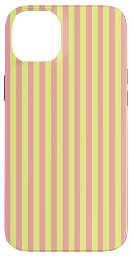 Pastel Pink and Green Striped Spring Color Design �X�}�z�P�[�X iPhone 14 Plus �p
