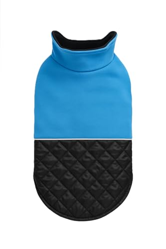 Image of The Pets Company Dog Winter Coat Jacket, Clothes, Windproof, Light Weight, Washable, Ultra Warm Thick Fleece Lined Dog Vest for Cold Weather Protection, (Reversible Blue, X-Large - 28 Inch)