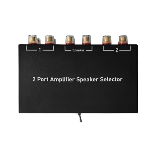 Image of Y.D.F 2 Port Amplifier Speaker Selector, 2(1)-in-1(2)-Out Amp Speaker Switcher Selector, AMP A /B Switch Splitter 2-Way Loudspeaker Control Combiner Box