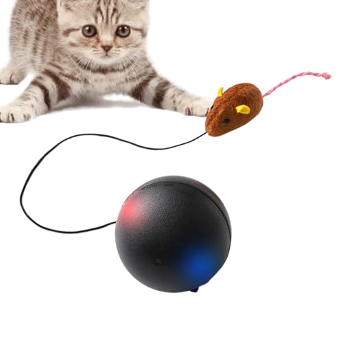 Fruusv Interaktives Katzenspielzeug- Intelligentes Spiel mit automatischer Erkennung und autonomer Bewegung, Spielzeug mit Bewegung für Katzen- für Kätzchen und Welpen, drinnen und draußen