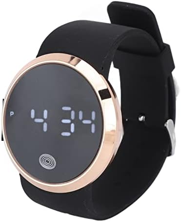 Fabater LED Watch Touch Screen, Adjustable Rainproof Digital Watch for Men Women, Stylish Couple for Leisure Sports Business Parties - Easy Operation, Comfort Fit (Gold Shell Black Belt) — view 8