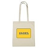 SAG NEIN ZU PLASTIK! JOllify SASEL Umwelttasche Jutetasche B150jute - Farbe: natur: Ortsschild