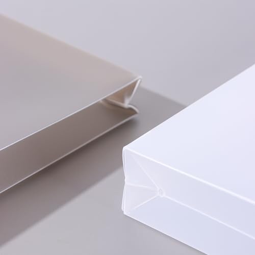 Shulaner Pasta de portfólio de arte de plástico com alças 17 x 35,5 cm grandes recipientes de armaze