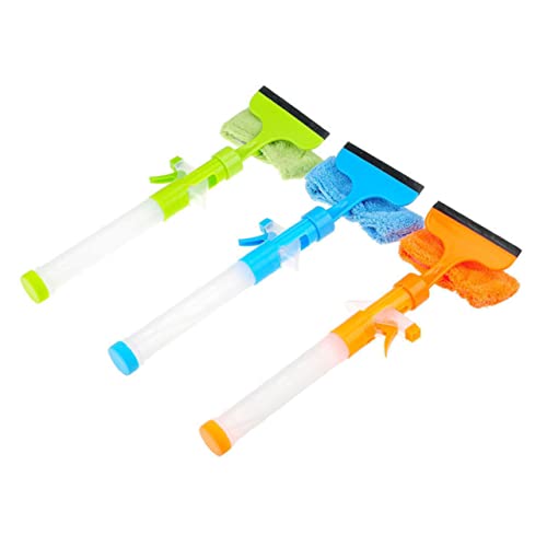 Healeved Multi-function Window Squeegee Cleaner Spray Plastic Glass Cleaning Tool for Windows and Mirrors for Home and Car Cleaning