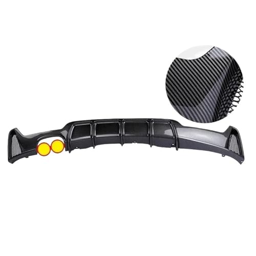 と互換性がある BMW 4シリーズ F32 F33 F36 2014-2020 リアバンパーディフューザーリップ フェイスリフトディフューザーボディキット リアバンパー保護に適合(Carbon 2Xsingle)
