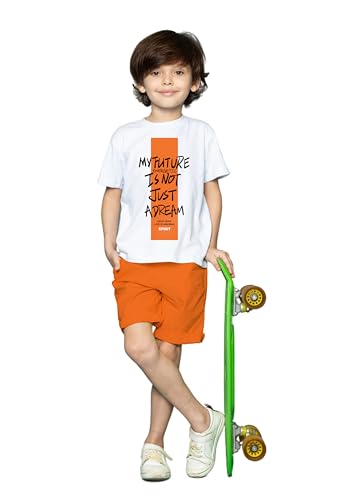Image of Yazh Texworld Boys Round Neck Blended Cotton T-Shirts | Regular Fit | Half Sleeve | Casual Wear | Trendy | Combo Pack of 5 | Multicolor | Soft, Durable, and Stylish for Everyday use