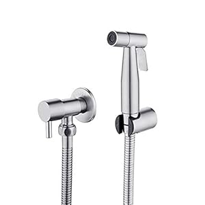 [LOSCHEN]Bidet Toilettensprüher, Hand Bidet Sprayer, Bidet Handbrause, Edelstahl Duschkopf Bidet Armaturen für Haustierbad/Körperpflege/WC