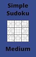 Blue Simple Sudoku Book, 9x9 Puzzles, 100 Pages, 5x8, Medium B0F6CJSGLB Book Cover