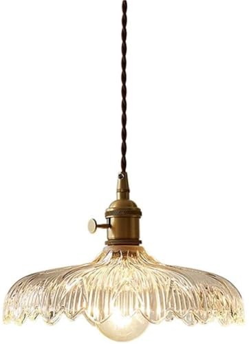 Lustre chevet en verre soufflé style japonais pour îlot