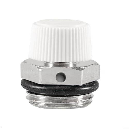 BlesConi Válvula de purga automática para radiador y sistemas de calefacción, paquete de 2, color plateado (cobre 1/2)