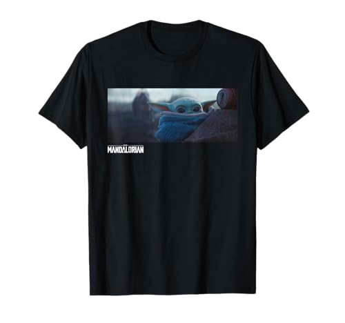 T-shirt The Child Star Wars Mandalorian noir en coton imprimé série