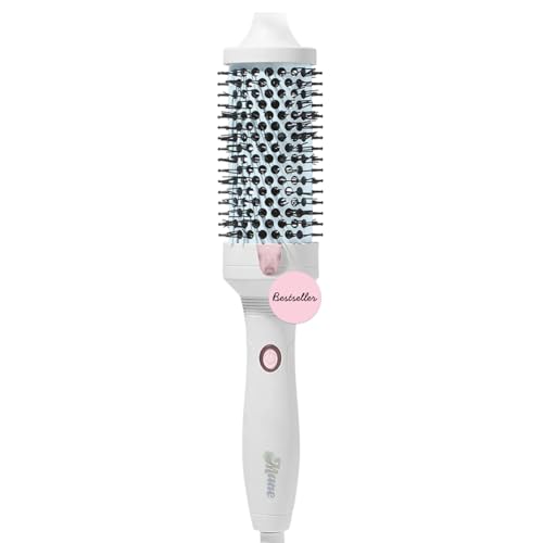 Mane Large Heated Round Brush - 1.77 Inch Thermal Brush for Voluminous Blowouts - Anti-Tangle Bristles Ionic Technology Worldwide Voltage - Hair Styling Tools for Medium to Long Hair