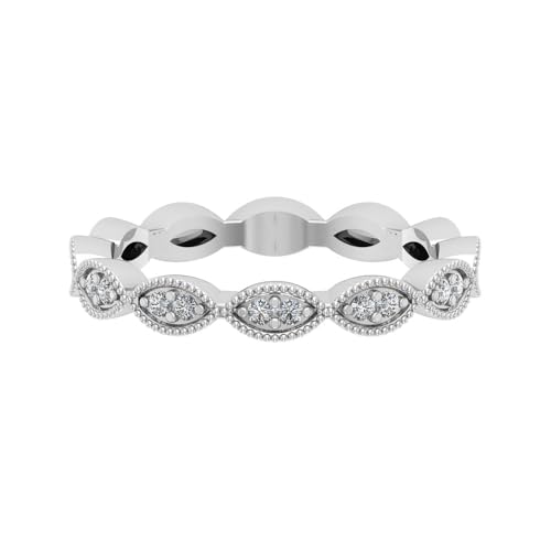 10K Gold and Silver Diamond Band Ring (1/6 cttw, I-J Color, I2-I3 Clarity)