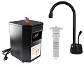 Westbrass AT1F271-62 Develosah 9" 1-Handle Hot Water Dispenser Faucet with HotMaster DigiHot Digital Tank System and in-line Water Filter, Matte Black