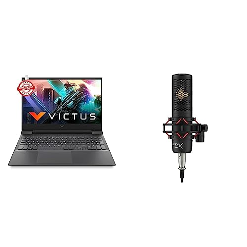 Image of HP Victus Gaming AMD Ryzen 7-5800H 16.1 inch(40.9 cm) FHD Gaming Laptop & HyperX ProCast - Large Diaphragm Condenser Mic (699Z0AA)