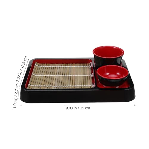 Set de plato rectangular para fideos estilo japonés miniatura 2