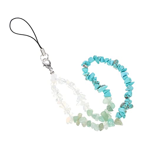 DOITOOL Crystal Beaded Chain Strap Handmade Gemstone Lost Hanging Decoration Unique Lanyard for Safety and Style