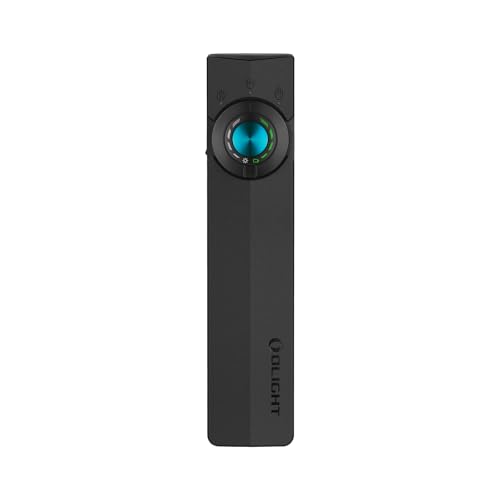 OLIGHT ArkPro EDC Flat Flashlight Rechargeable with Green Beam, UV and White LED,1500 Lumens USB-C Pocket Camping Flashlight, Spotlight Floodlight for Outdoor Emergency Working (Black CW)