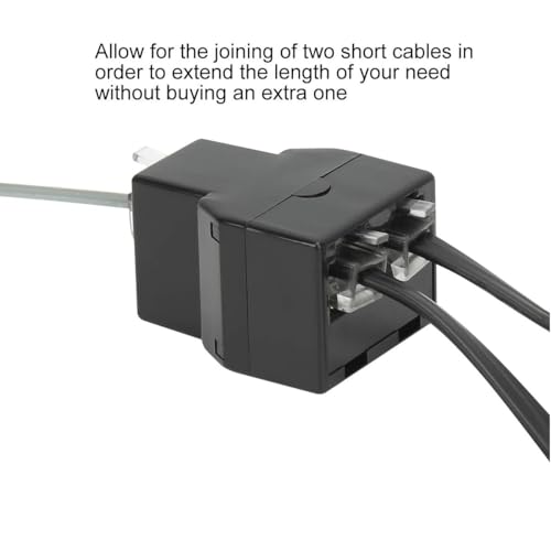 CABLEPELADO RJ11-Telefonsplitter | Doppeladapter | Splitter | 6P4C | Schwarz