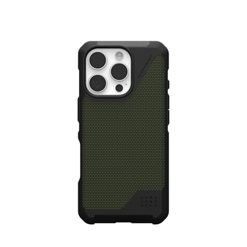 Image of Urban Armor Gear UAG Metropolis LT Magnetic Compatible, Feather-Light Protective Case /Cover Designed for iPhone 16 Pro (6.3-Inch) (2024) (Military Drop Tested) - Kevlar Olive