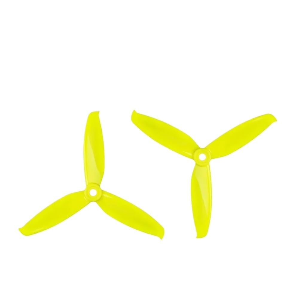 Uniwersalne śmigło PC 5042 5 x 4,2 x 3 z trzema ostrzami, do dronów wyścigowych Freestyle 12,7 cm (2 pary (żółte))