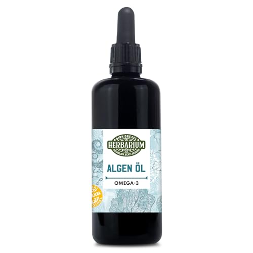 Herbarium Algenöl 100 ml | Pflanzliche Omega-3-Fettsäuren DHA & EPA aus Mikroalgen | Nachhaltige Alternative zu Fischöl | Hochrein, vegan & ohne Zusatzstoffe | 80 Portionen | Nahrungsergänzungsmittel