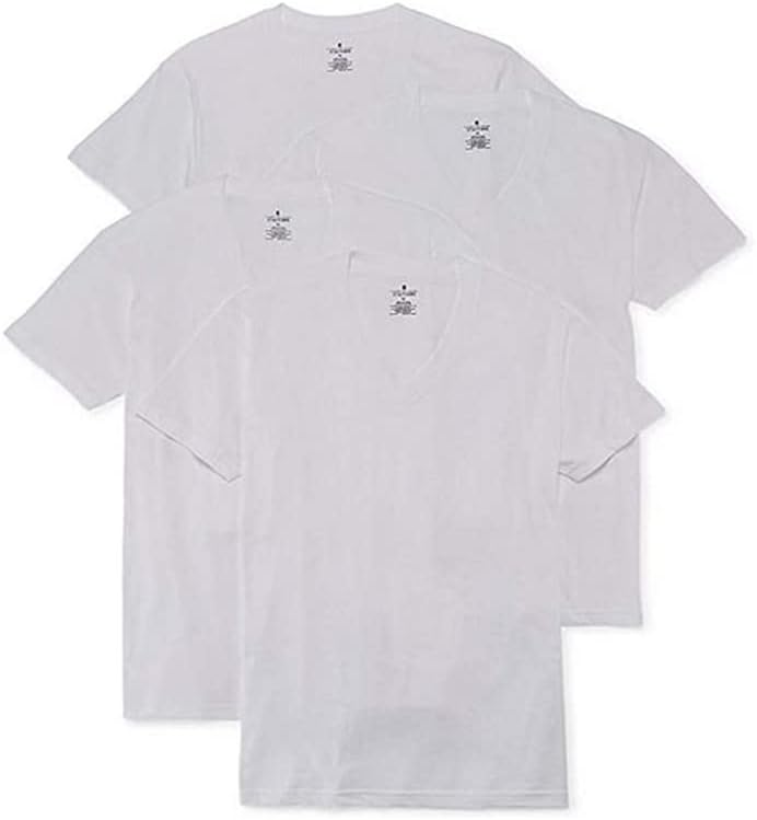 Stafford Men's Tall/Extra Tall Crew Neck Undershirt 4pk (X-Large/X-Tall) White