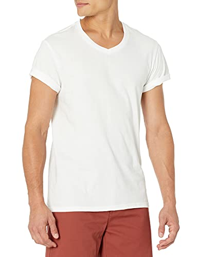 Amazon Essentials Men's V-Neck T-Shirt, Pack Of 6, White, Medium #TOP1