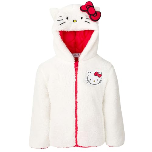 Hello Kitty Girls Cosplay Sherpa Jacket Toddler to Big Kid Sizes (3T - 14-16)