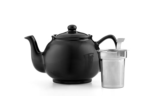 Price & Kensington Stoneware Teapot Black Gloss 6 Cup (1100ml)