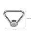 MAGICLULU Heavy Duty 304 Stainless Steel Triangle Ring Eye Nut M20 Threaded Nut Fastener for Industrial Lifting and Tie Down Applications