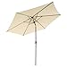 Sonnenschirm Ø 290 cm Stahl Gestell UV Schutz UPF 50+ Gartenschirm Marktschirm mit Kurbel, neigbar Schirmstoff Creme wasserabweisend Höhe 230 cm