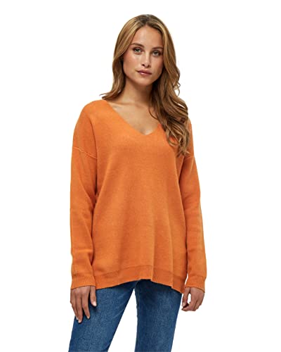 Peppercorn Rosalia Long Pullover, Suéter Mujer, Naranja (Peach Caramel Melange), XXL