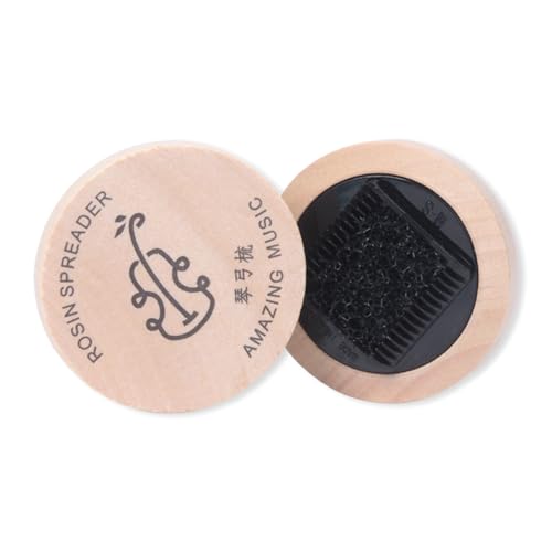 バイオリンボウヘアブラシロジンスプレッダーポータブルウッドラウンドバイオリンボウズテールコームクリーニングツール古いロジンを取り除くためのツール