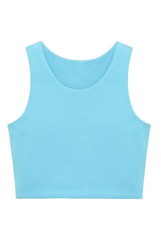 Image of Lilax Girls' Double Lined Sleeveless Basic Crop Tank Top
