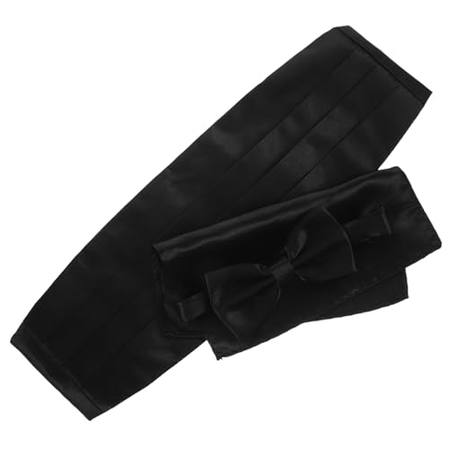 Set de Pajarita y Fajín para Hombre Negro miniatura 4