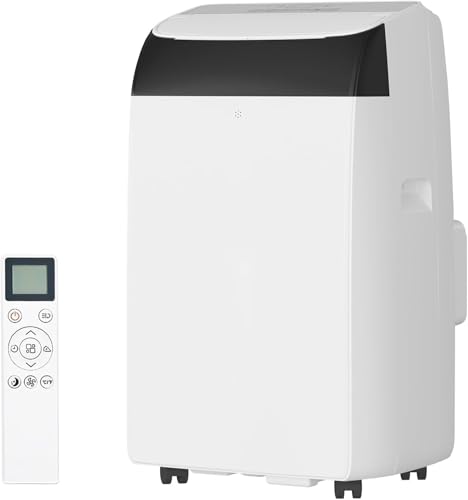 14000 BTU Portable Air Conditioners with Remote Control, 3-in-1 Free Standing Cooling AC Unit with Fan & Dehumidifier, Cools Room up to 750 sq.ft,Sleep Mode,3 Speed,Auto Swing,24H Timer